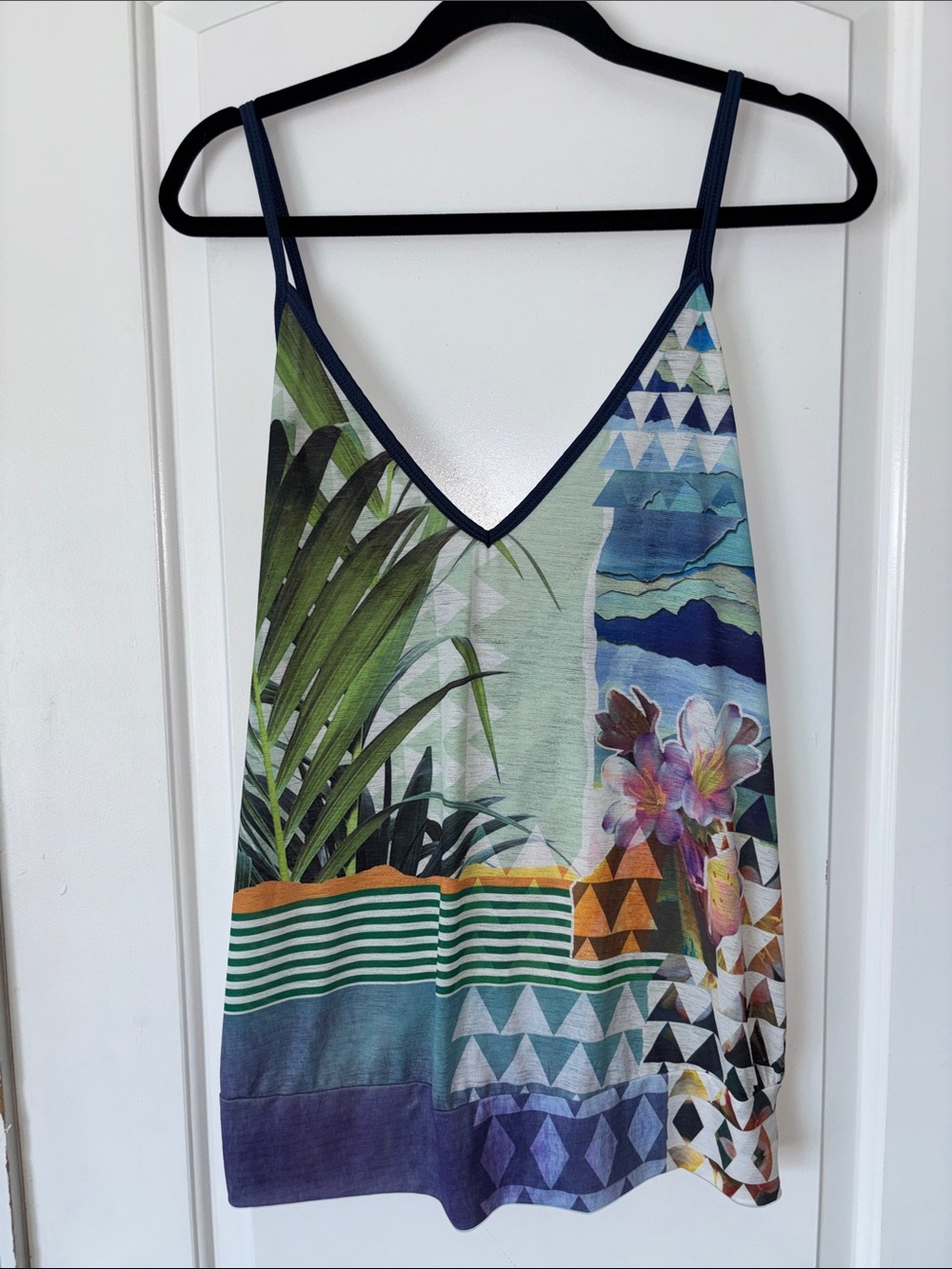 Prana Ernest yoga tank top tropical floral XL